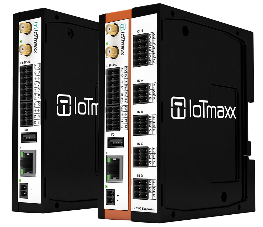 IoTmaxx IoT-Gateway mit PLC-IO-Erweiterung für zentrales Device Management
